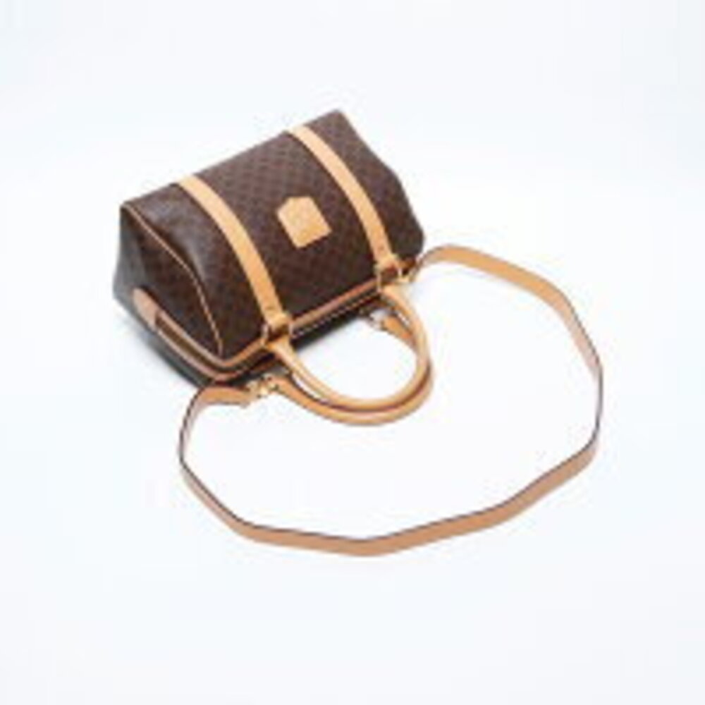 Celine Macadam Trinoff Logo Boston Bag Brown - Picture 10 of 12